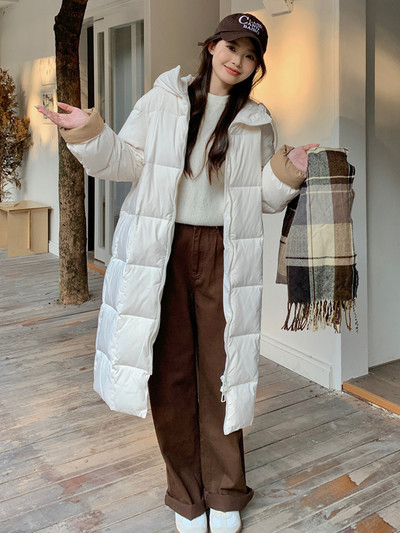Zimske ženske donje jakne za 2022. Ultra lagani topli ležerni kaput Ženska pufer jakna Parka s dugačkom kapuljačom Kaput s podstavljenim pamukom