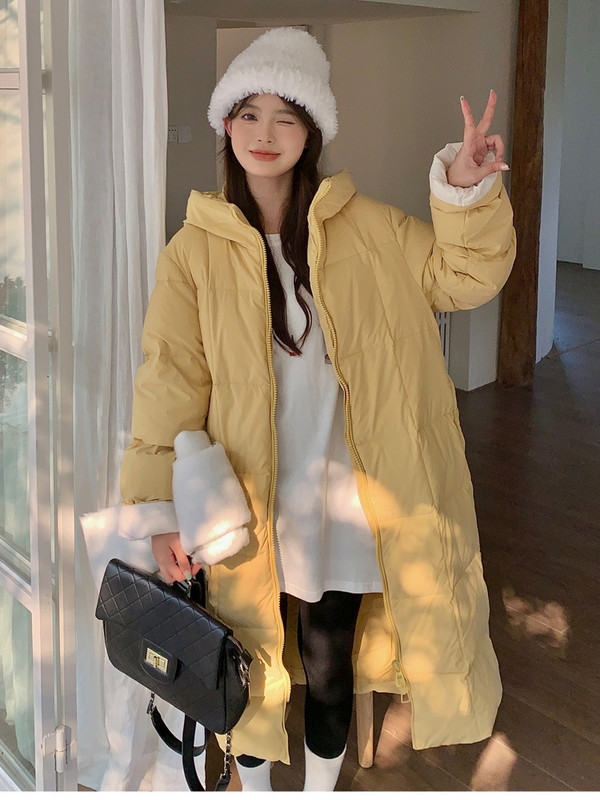 Zimske ženske donje jakne za 2022. Ultra lagani topli ležerni kaput Ženska pufer jakna Parka s dugačkom kapuljačom Kaput s podstavljenim pamukom