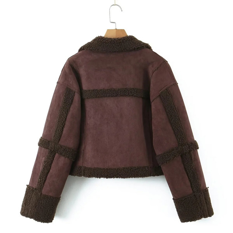 Zimski ženski kaput od janjeće vune 2023. Vintage topao modni rever Modna ulična odjeća Ženske jakne dugih rukava Gornja odjeća