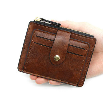 Луксозен малък мъжки портфейл с притежател на кредитна лична карта Мъжки тънък кожен портфейл с джоб за монети Маркова дизайнерска чанта за мъже и жени