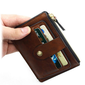 Луксозен малък мъжки портфейл с притежател на кредитна лична карта Мъжки тънък кожен портфейл с джоб за монети Маркова дизайнерска чанта за мъже и жени