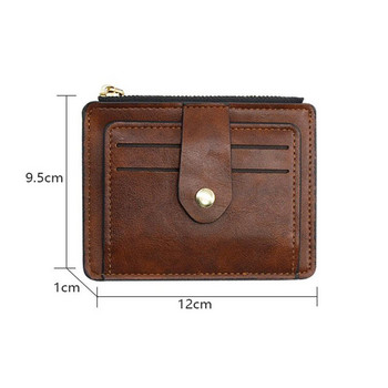 Πολυτελές μικρό ανδρικό πορτοφόλι θήκης πιστωτικής ταυτότητας Ανδρικό λεπτό δερμάτινο πορτοφόλι με τσέπη νομισμάτων Επώνυμη τσάντα για άνδρες Γυναικεία