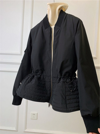 2023, haină ocazională, caldă, ultra ușoară, pentru femei, jachetă puf pentru femei, subțire, cu șnur, îmbrăcăminte exterioară elegantă