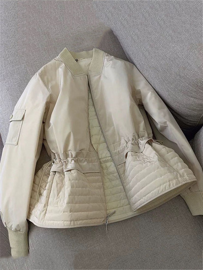 2023, haină ocazională, caldă, ultra ușoară, pentru femei, jachetă puf pentru femei, subțire, cu șnur, îmbrăcăminte exterioară elegantă