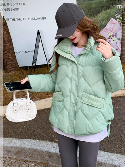2023. Zimska parka Ženski kaput Debela pufer jakna Topla pamučna podstavljena jakna Prevelika gornja odjeća dugih rukava Korejska odjeća