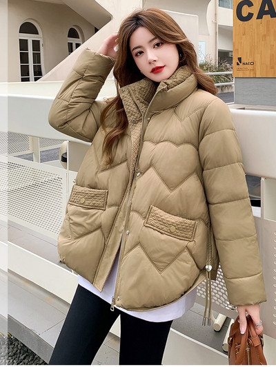 2023. Zimska parka Ženski kaput Debela pufer jakna Topla pamučna podstavljena jakna Prevelika gornja odjeća dugih rukava Korejska odjeća