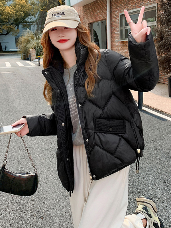 2023. Zimska parka Ženski kaput Debela pufer jakna Topla pamučna podstavljena jakna Prevelika gornja odjeća dugih rukava Korejska odjeća