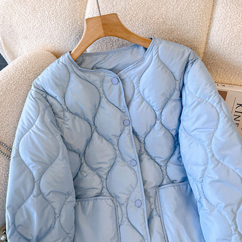 зимни якета за жени 2023 пухени палта Дамско пухено яке Ултра леко топло ежедневно палто Парки с памучна подплата