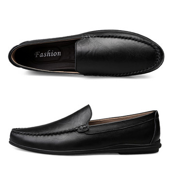 Мъжки обувки, ежедневни пролетни мокасини класически черни обувки на платформа, мъжки, младежки тренд, мъжки обувки с приплъзване