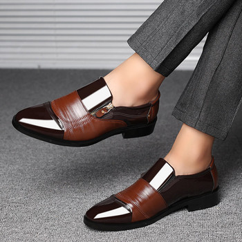 Класически бизнес мъжки обувки за рокля Модни елегантни официални сватбени обувки Мъжки без приплъзване Офис Оксфорд обувки за мъже Черни