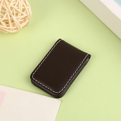 1 buc Portofel cu agrafă pentru bani, subțire, bărbați, femei, vintage, cu magnet puternic, agrafă pentru bani, din piele PU de vacă, clemă de buzunar, carte de credit, portofel pentru numerar