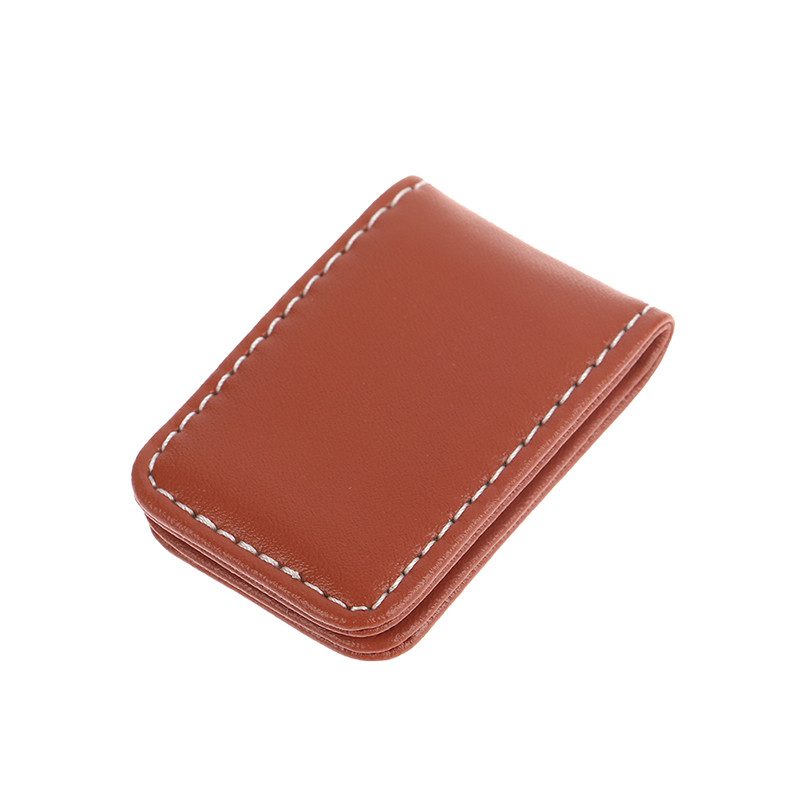 1 buc Portofel cu agrafă pentru bani, subțire, bărbați, femei, vintage, cu magnet puternic, agrafă pentru bani, din piele PU de vacă, clemă de buzunar, carte de credit, portofel pentru numerar
