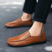 Mocasini pentru bărbați Pantofi Pantofi ocazionali Marca de lux 2023 Mocasini Respirabili pantofi negri de șofer Plus Size47