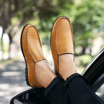 Ανδρικά Loafers Casual Luxury μάρκας 2023 Μοκασίνια που αναπνέουν σε μαύρα παπούτσια οδήγησης Plus Size47