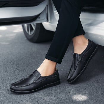 Ανδρικά Loafers Casual Luxury μάρκας 2023 Μοκασίνια που αναπνέουν σε μαύρα παπούτσια οδήγησης Plus Size47