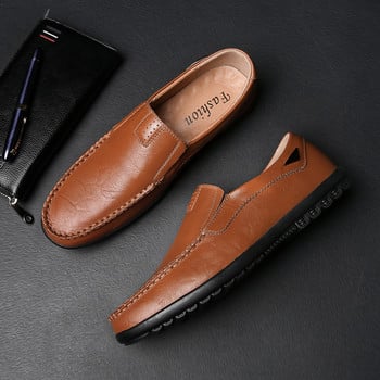 Ανδρικά Loafers Casual Luxury μάρκας 2023 Μοκασίνια που αναπνέουν σε μαύρα παπούτσια οδήγησης Plus Size47