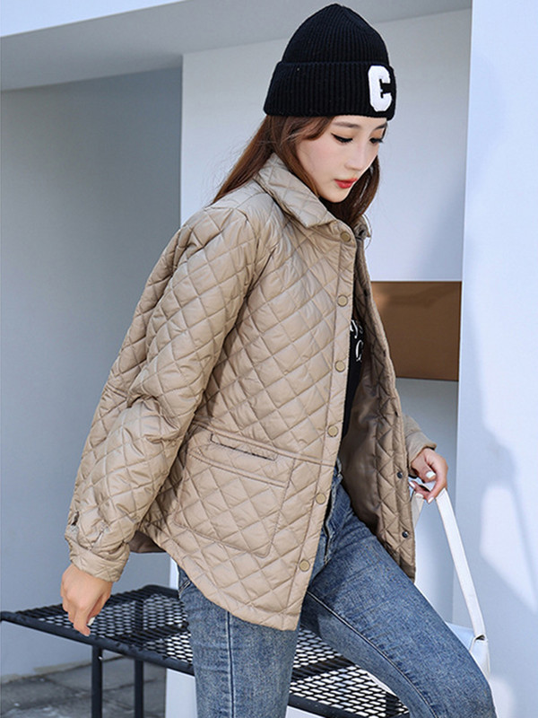Parka căptușită din bumbac de iarnă 2023, haină ocazională caldă ultra ușoară, cu buzunar mare, jachetă puf pentru femeie, pardesi largi, îmbrăcăminte la modă