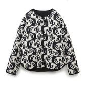 Jachetă cardigan cu mânecă lungă, cu imprimeu de desene animate, groasă, caldă, din bumbac, 2023, toamnă iarnă, îmbrăcăminte de stradă casual