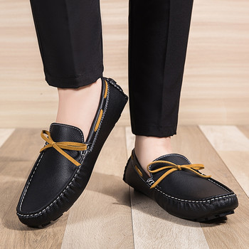 Ανδρικά παπούτσια Δερμάτινα Casual Fashion Designer Driving Peas Παπούτσια ανδρικά Slip on Flat Άνετα ανδρικά Loafers Μοκασίνια Υποδήματα
