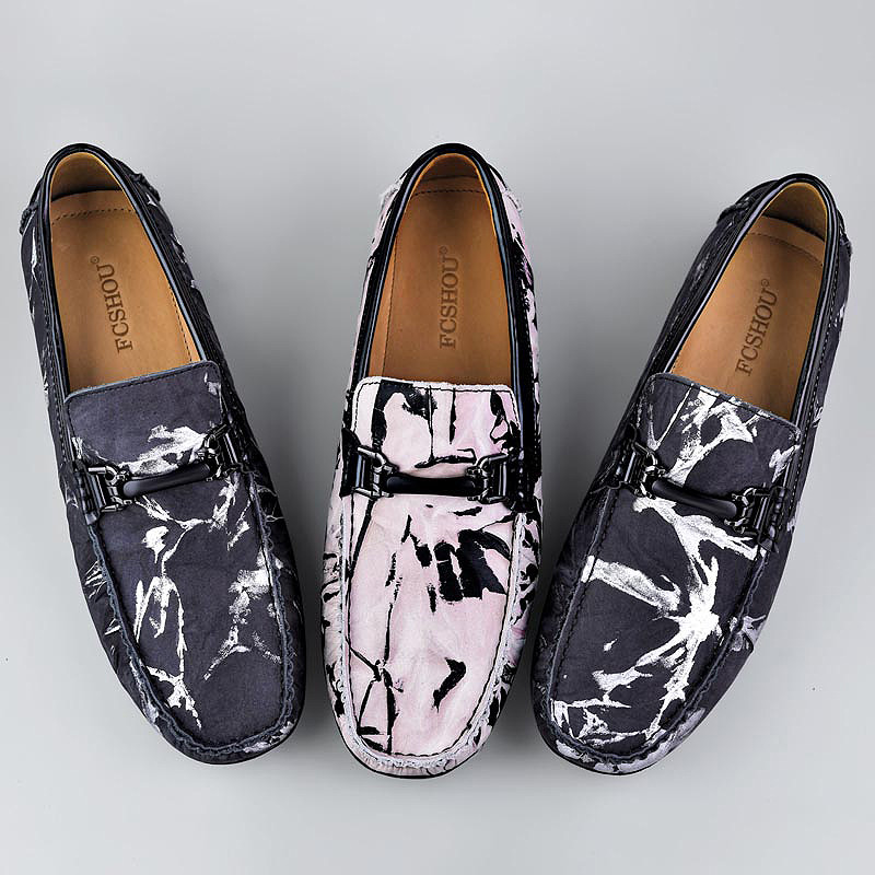 Esimene kiht Nahast Meeste Kleit Paadikingad Mood Jalatsid Sõit vabaaja Loafers Mees Mokassiinid Herned Meeste kingad