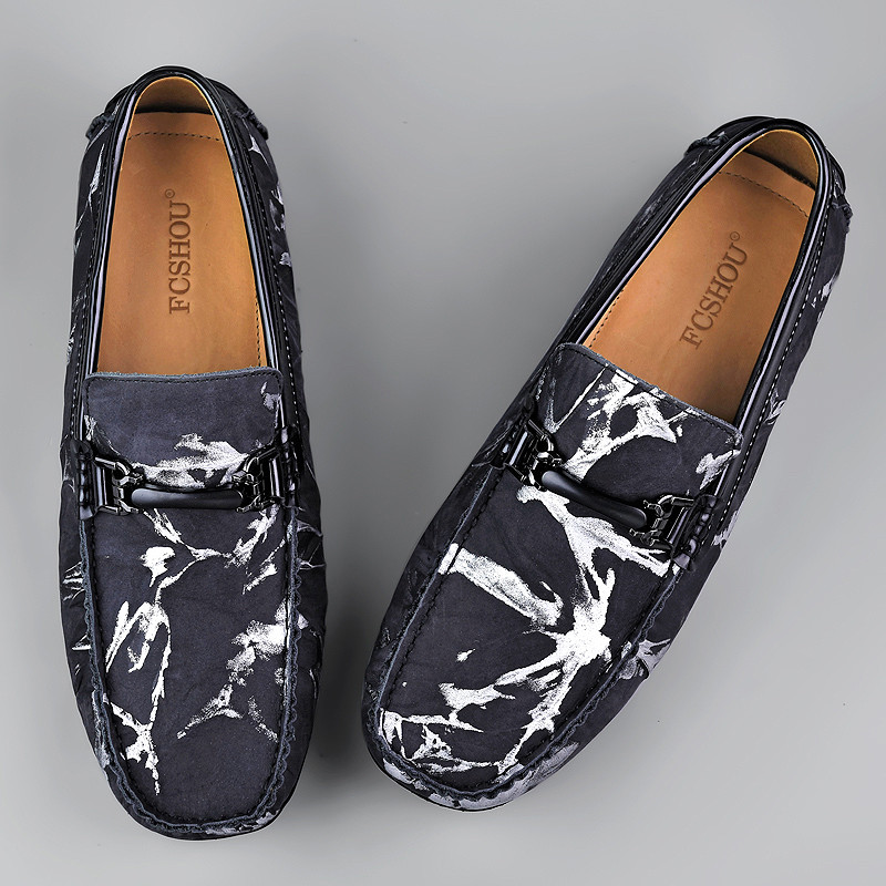 Esimene kiht Nahast Meeste Kleit Paadikingad Mood Jalatsid Sõit vabaaja Loafers Mees Mokassiinid Herned Meeste kingad