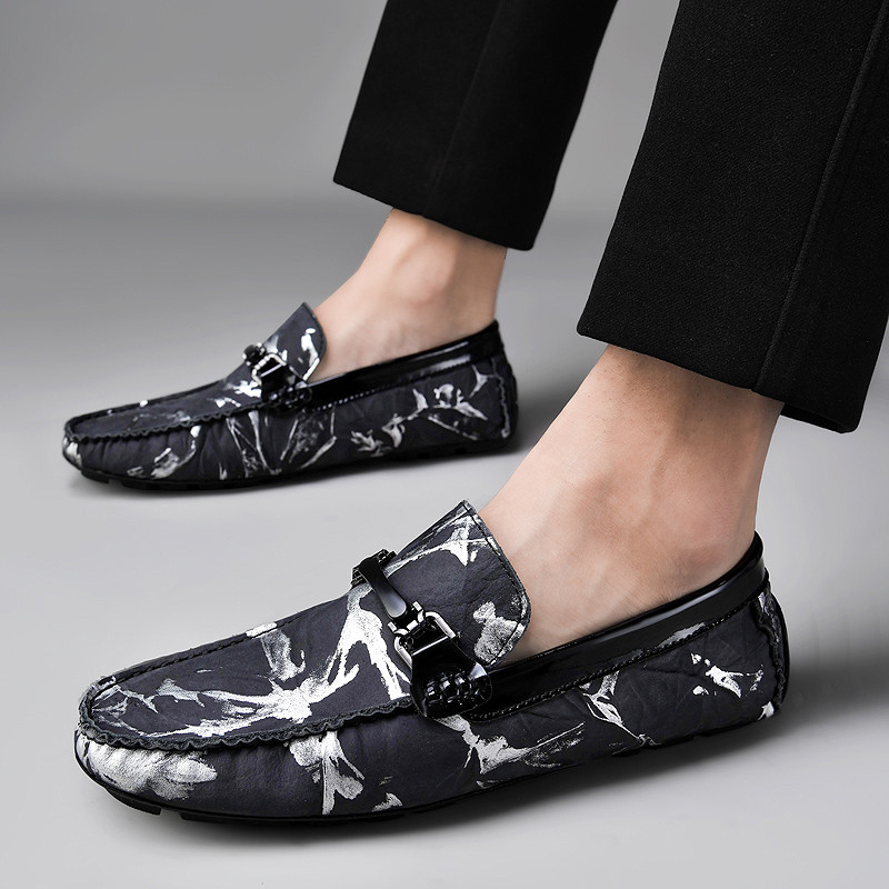 Esimene kiht Nahast Meeste Kleit Paadikingad Mood Jalatsid Sõit vabaaja Loafers Mees Mokassiinid Herned Meeste kingad