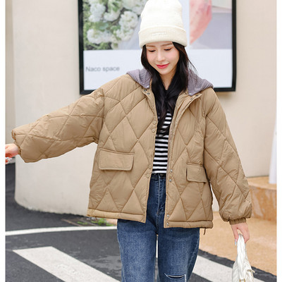 2023-as új téli dzseki koreai női ruhák vastag téli kabát női bő kapucnis pamut bélelt kabát felsőruházat
