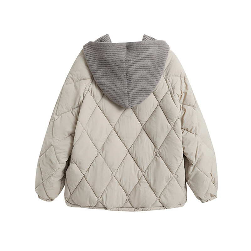 2023-as új téli dzseki koreai női ruhák vastag téli kabát női bő kapucnis pamut bélelt kabát felsőruházat