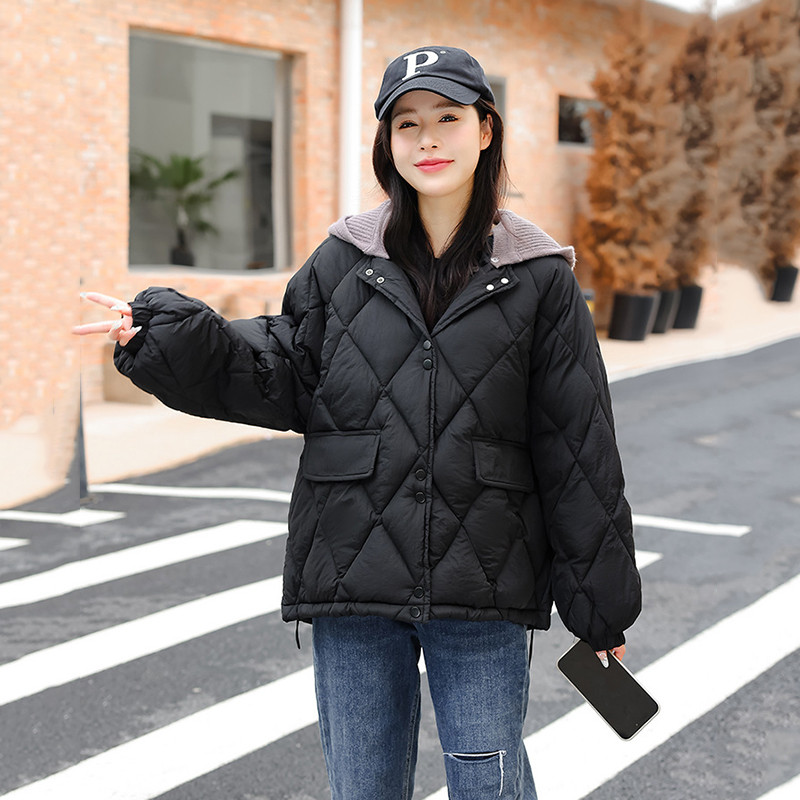 2023-as új téli dzseki koreai női ruhák vastag téli kabát női bő kapucnis pamut bélelt kabát felsőruházat