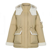 2023 Parka cu glugă pentru femei Jachete cu șnur din lână de miel, patchwork, pentru femei, jachetă pufă groasă și caldă, îmbrăcăminte capitonată din bumbac, rezistentă la vânt