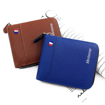 Нов мъжки портфейл, къс корейски стил, мъжка чанта с цип, джоб за монети, държач за карти, парти чанта за мъж, държач за кредитна карта, Rfid портфейл