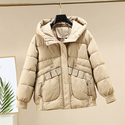 2023, toamnă iarnă, noua modă coreeană, parkas largi, pentru femei, scurte, groase, cu glugă, jachete căptușite din bumbac, haine, parkas pentru femei, îmbrăcăminte de îmbrăcăminte