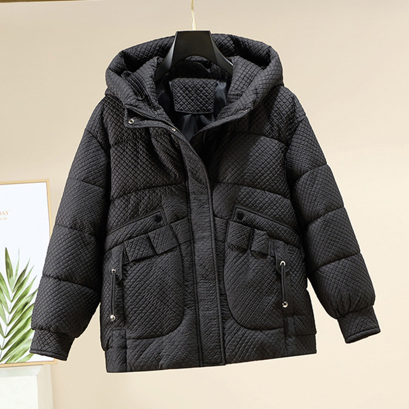 2023, toamnă iarnă, noua modă coreeană, parkas largi, pentru femei, scurte, groase, cu glugă, jachete căptușite din bumbac, haine, parkas pentru femei, îmbrăcăminte de îmbrăcăminte