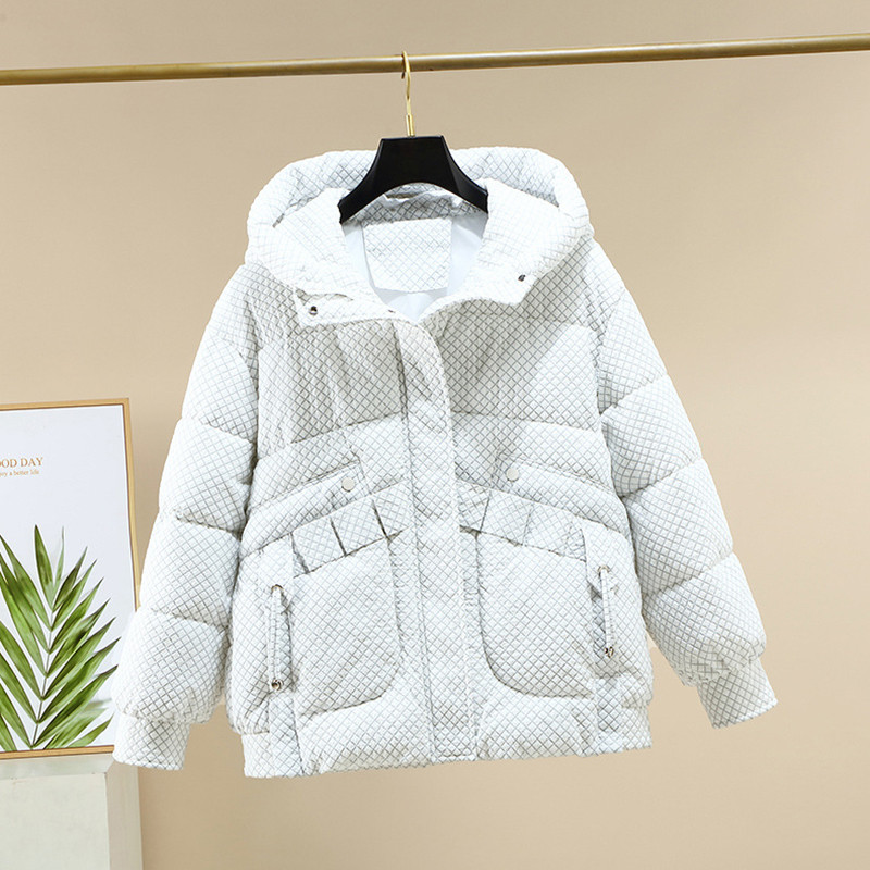 2023, toamnă iarnă, noua modă coreeană, parkas largi, pentru femei, scurte, groase, cu glugă, jachete căptușite din bumbac, haine, parkas pentru femei, îmbrăcăminte de îmbrăcăminte