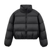 Zimné bavlnené polstrované parky 2023 pre ženy, vintage stojatý golier, krátka dámska prešívaná bunda, ležérny kabát, teplé oblečenie