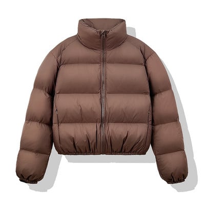 Zimné bavlnené polstrované parky 2023 pre ženy, vintage stojatý golier, krátka dámska prešívaná bunda, ležérny kabát, teplé oblečenie