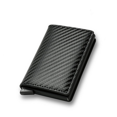 Noi bărbați, femei, portofel inteligent, suport card bancar de credit, poșetă de modă, aliaj de aluminiu, mini portofel de afaceri, marca PU
