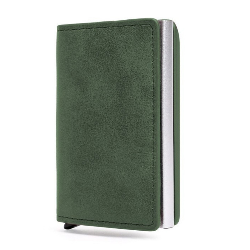 Novi Muški Ženski Pametni novčanik Držač kreditne bankovne kartice Modna torbica Aluminijska legura Business Casual Mini novčanik Marka PU torbica