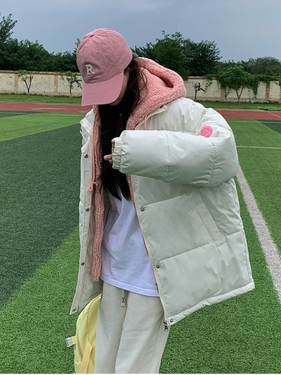 Nova zimska pufer jakna za 2023. Ženska vjetrootporna pamučna podstavljena jakna Ženska gornja odjeća s kapuljačom od janjeće vune