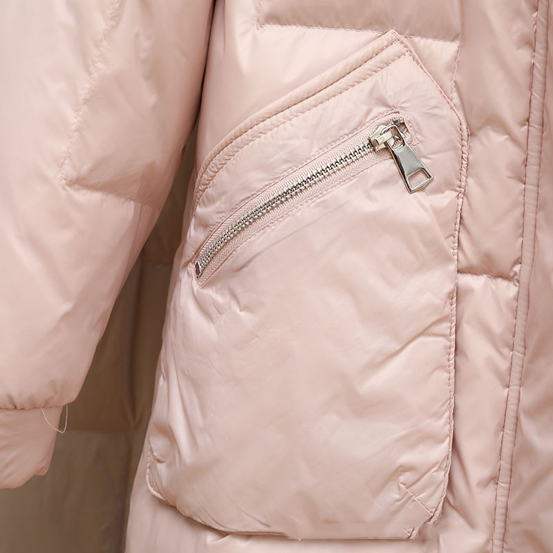 KBAT 2023 Duga zimska snježna jakna s kapuljačom Ženski veliki krzneni ovratnik Topli kaput Ženska ženska puhasta topla debela parka prekomjerna