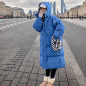 2023 Зимна парка Дълго палто с качулка Свободно пухено яке Дамско пухено яке Ветроустойчиво топло корейско зимно яке