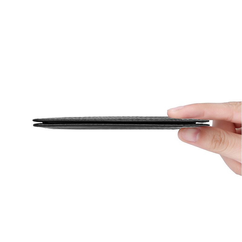 Geestock Carteira Masculina Portofel moale super subțire pentru bărbați Suporturi de carduri minimaliste Poșetă subțire pentru carduri de credit Portofel pentru bărbați de afaceri