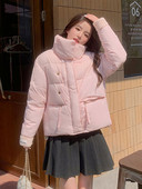 2023. aasta uus talvine lumemantel Parka naiste paks soe jope lahtine lühike krae puuvillane polsterdatud mantel