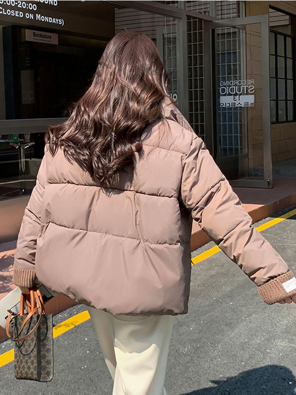 2023. aasta uus talvine lumemantel Parka naiste paks soe jope lahtine lühike krae puuvillane polsterdatud mantel