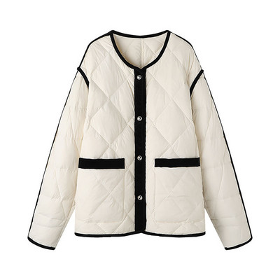 2023 Χειμερινά πολυτελή γυναικεία ρούχα O λαιμός Γυναικείο παλτό χιονιού Υπερελαφρύ ζεστό μπουφάν Casual Γυναικείο παλτό παλτό