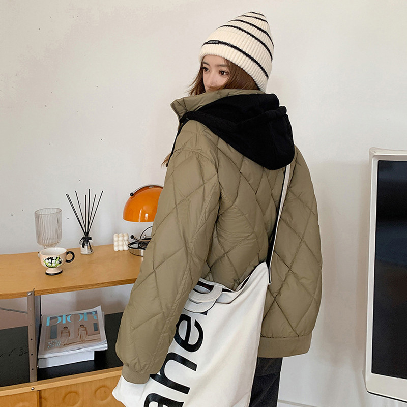 Parka cu glugă de iarnă 2023, ocazional, jachetă puf pentru femei, pardesiu supradimensionat, îmbrăcăminte groasă și caldă, parka la modă coreeană pentru femei