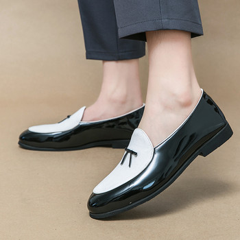 Φούντα Δερμάτινα Ανδρικά Παπούτσια Loafers Casual Slip on Ανδρικά Παπούτσια Ιταλικά Επίσημα Παπούτσια Γάμου Αναπνεύσιμα παπούτσια για πάρτι Μοκασίνια