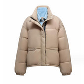 Parka căptușită din bumbac de iarnă 2023, haină de zăpadă pentru femei, falsă, două piese, haină scurtă, haine de stradă, haine calde.