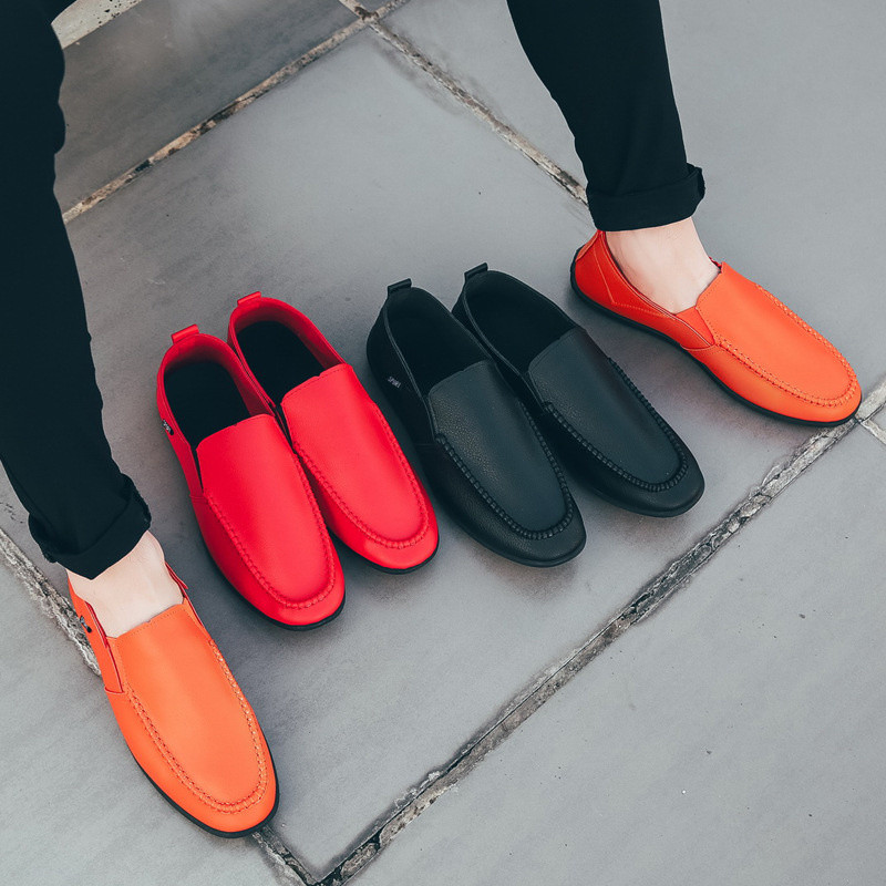 Nauji pavasario vasaros vyriški laisvalaikio batai vyriški vaikštantys odiniai tingūs korėjietiški vyriški prilipdomi laiveliai, kvėpuojantys jaukūs 39-44 dydžio pu Sapatillas