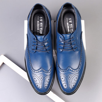 Ръчно изработени мъжки обувки Оксфорд Обувки с броги Класически бизнес официални обувки Мъжки